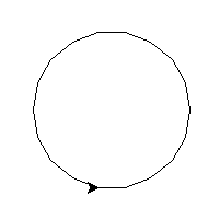 An animation of a circle being drawn step by step.